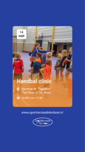 Handbal clinic Sportrecreade Ten Boer social share banner