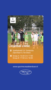 Voetbal clinic Sportrecreade Ten Boer social share banner