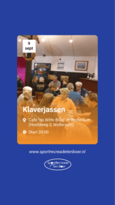 Klaverjassen Sportrecreade Ten Boer social share banner